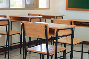 chairs in a classroom